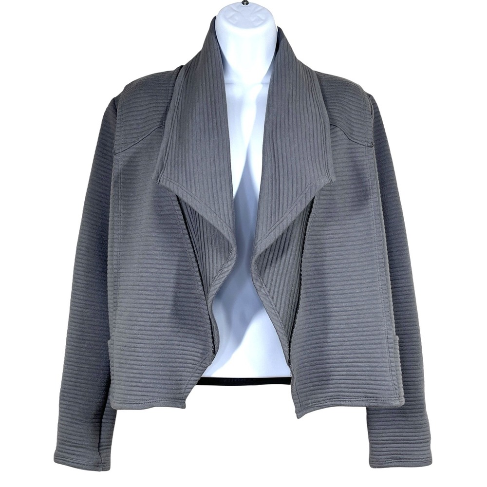 Dolan Left Coast Anthropologie Jersey Knit Cardigan Sz S Gray Shawl Collar Open